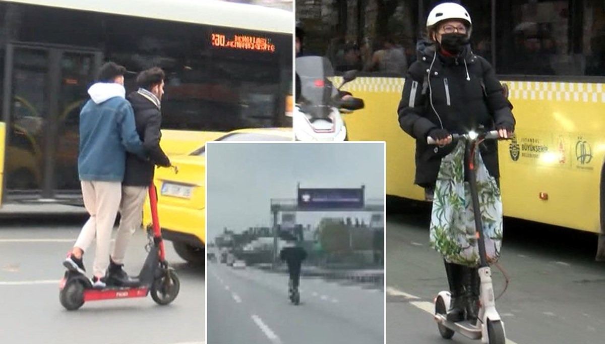 Hız limitini aşan skuter tehlikesi Hız limitini aşan skuter tehlikesi