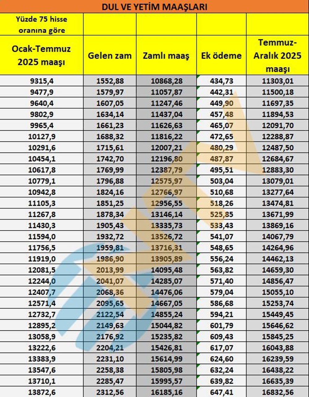Son dakika... Dul ve yetim aylıkları belli oldu - 9