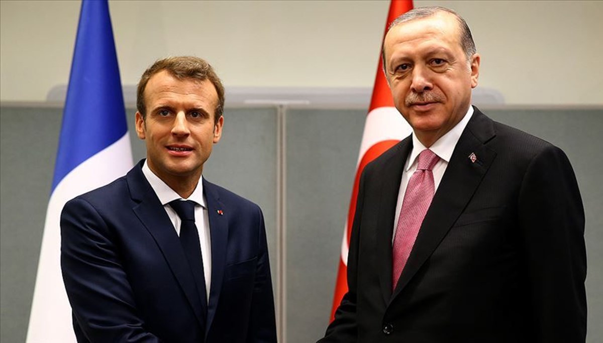 Cumhurbaşkanı Erdoğan, Emmanuel Macron ile görüştü