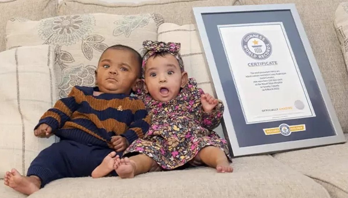 Kanadalı kardeşler Guinness Rekorlar Kitabı'na girdi: Dünyanın en erken doğan ikizleri