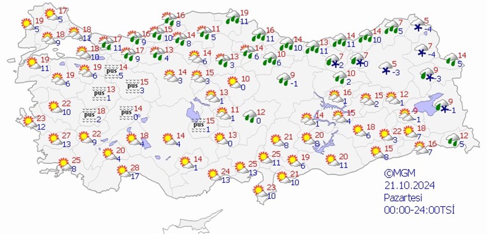 Yarın hava nasıl olacak, yağmur yağacak mı? 21 Ekim hava durumu tahminleri - 1