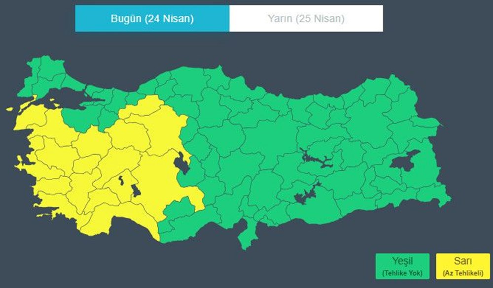 Meteorolojiden toz taşınımı uyarısı: 17 il için sarı kod (Bugün hava nasıl olacak?) - 3