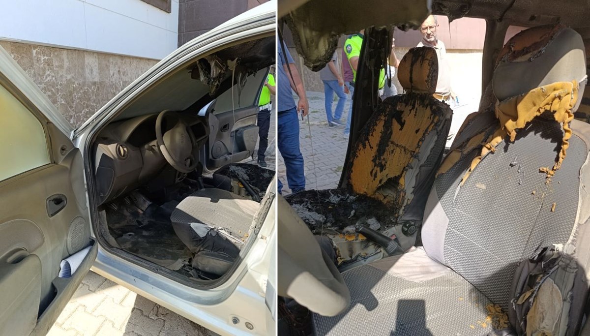 Cep telefonu otomobili yaktı
