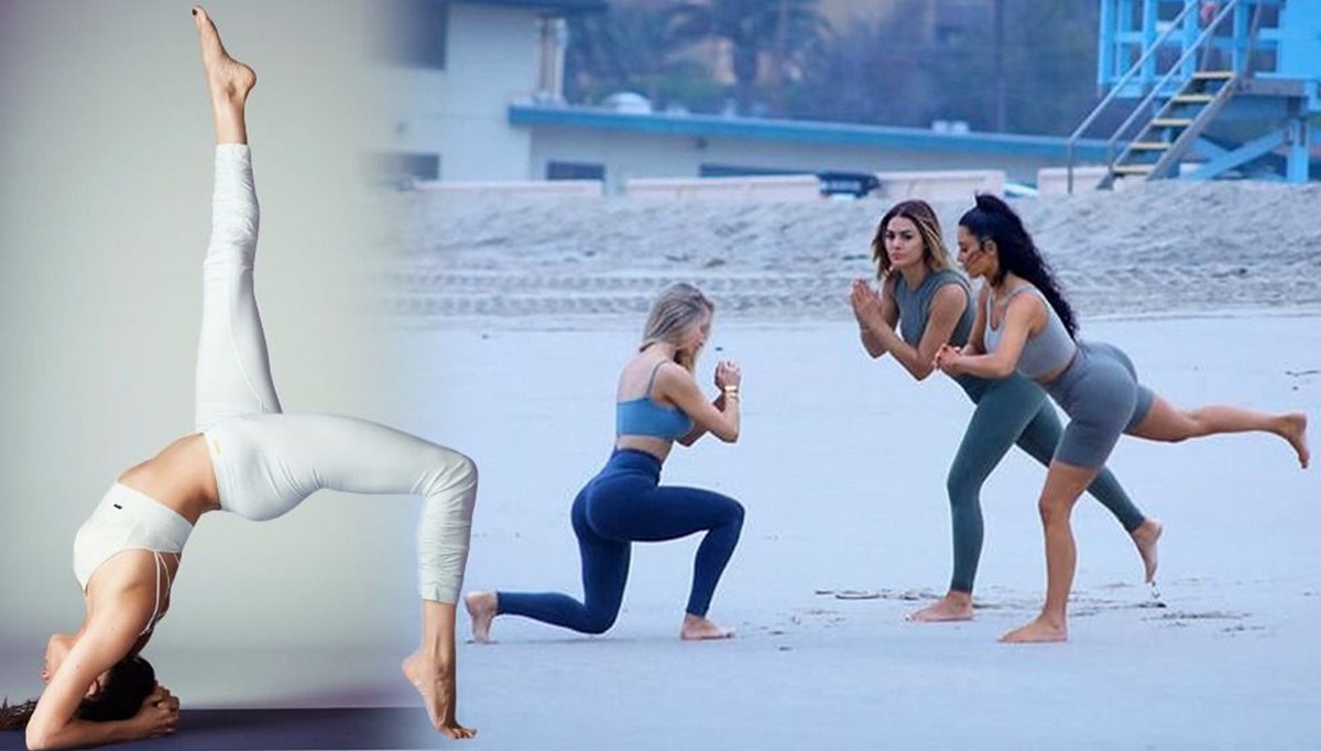 Dünya Yoga Günü'nde ünlülerin yoga pozları