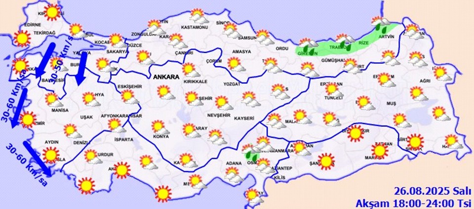 Sıcaklıklar normale dönüyor: Marmara ve Ege'ye kuvvetli rüzgar uyarısı - 3