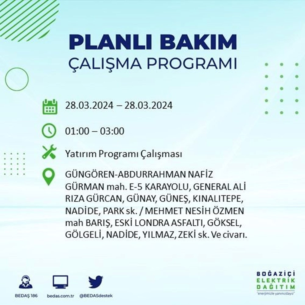 Mumlarınızı hazırlayın: İstanbul'un 19 ilçesinde elektrik kesintisi