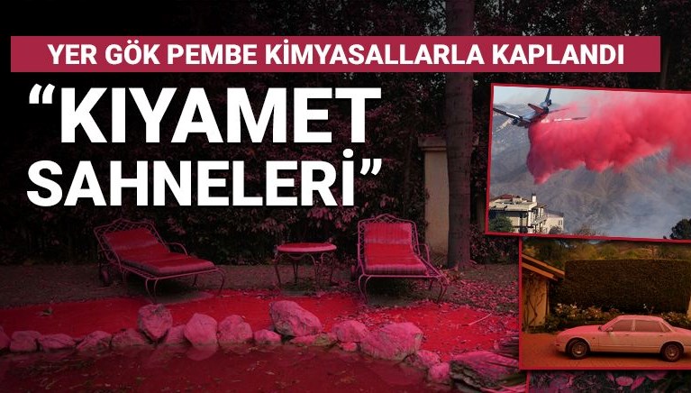  Sokaklar pembe kimyasallarla kaplandı!