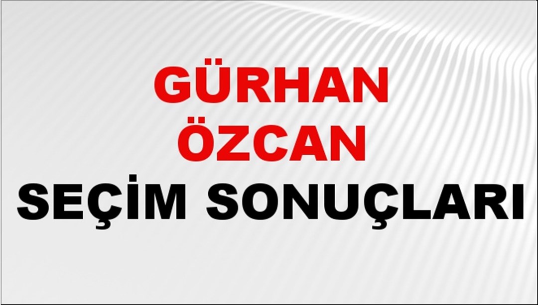 Gürhan Özcan Seçim Sonuçları 2024 Canlı: 31 Mart 2024 Türkiye Gürhan Özcan Yerel Seçim Sonucu ve İlçe İlçe YSK Oy Sonuçları Son Dakika
