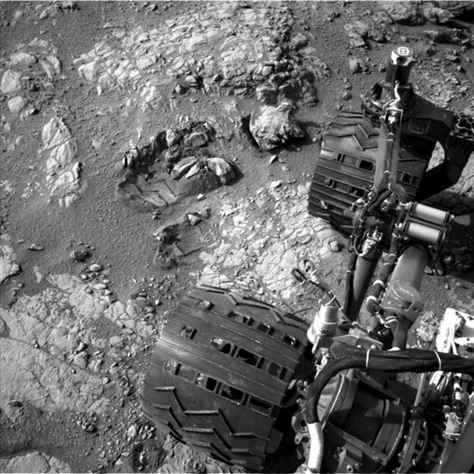 Curiosity'nin Mart ayı sonlarında çektiği bir görüntü. 