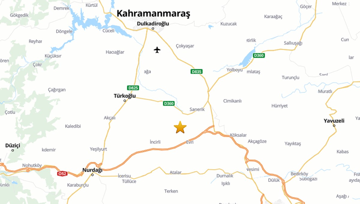 SON DAKİKA: Kahramanmaraş'ta 4 büyüklüğünde deprem