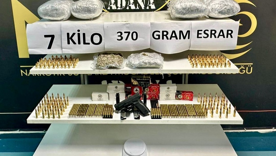 Adana'da bir evde 7 kilo 300 gram esrar ele geçirildi