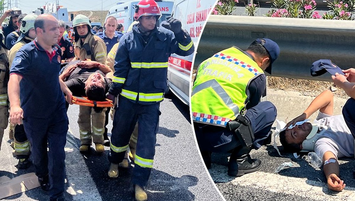 Lastiği patlayan TIR, cipe çarptı | Kuzey Marmara Otoyolu’nda can pazarı: 2 ölü, 4 yaralı