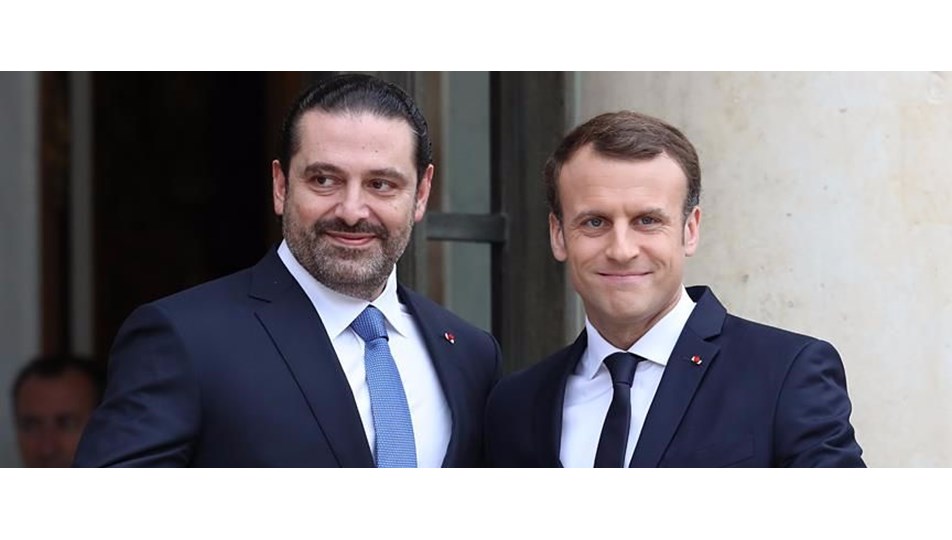Macron, Paris'te Hariri ile görüştü