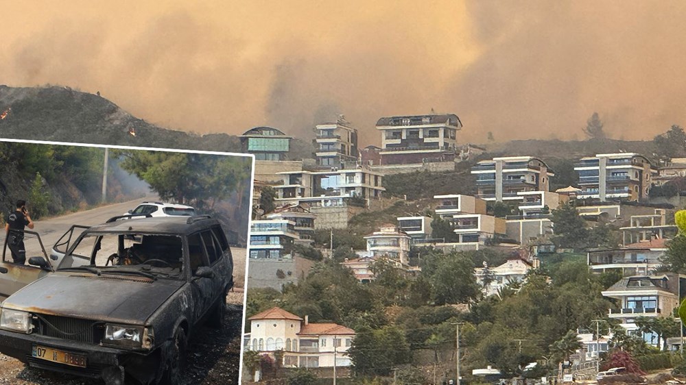 Alanya'da orman yangını: Havadan müdahale devam ediyor - 1