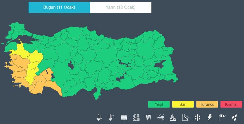 Ege ve Akdeniz için fırtına uyarısı (Bugün hava durumu nasıl olacak) - 7