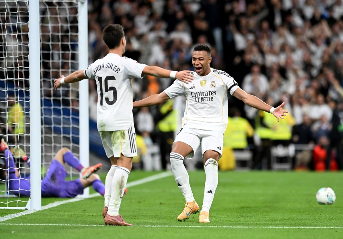 Arda Güler ve Mbappe, Valencia maçında gol sevincini böyle yaşadı.