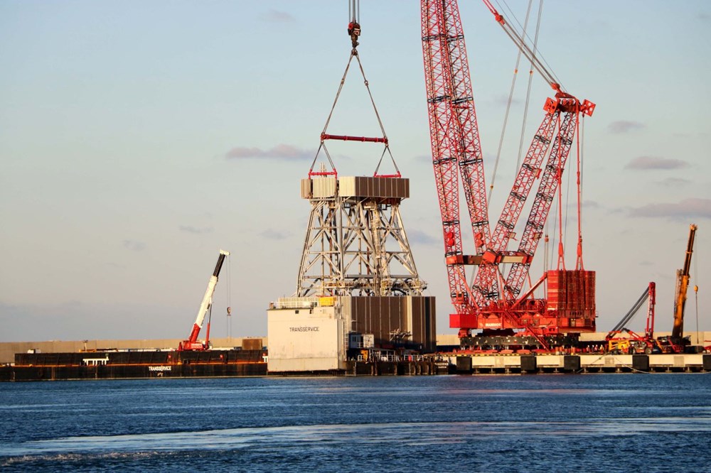 Kanuni sondaj gemisinin kule montaj çalışmaları başladı - 8