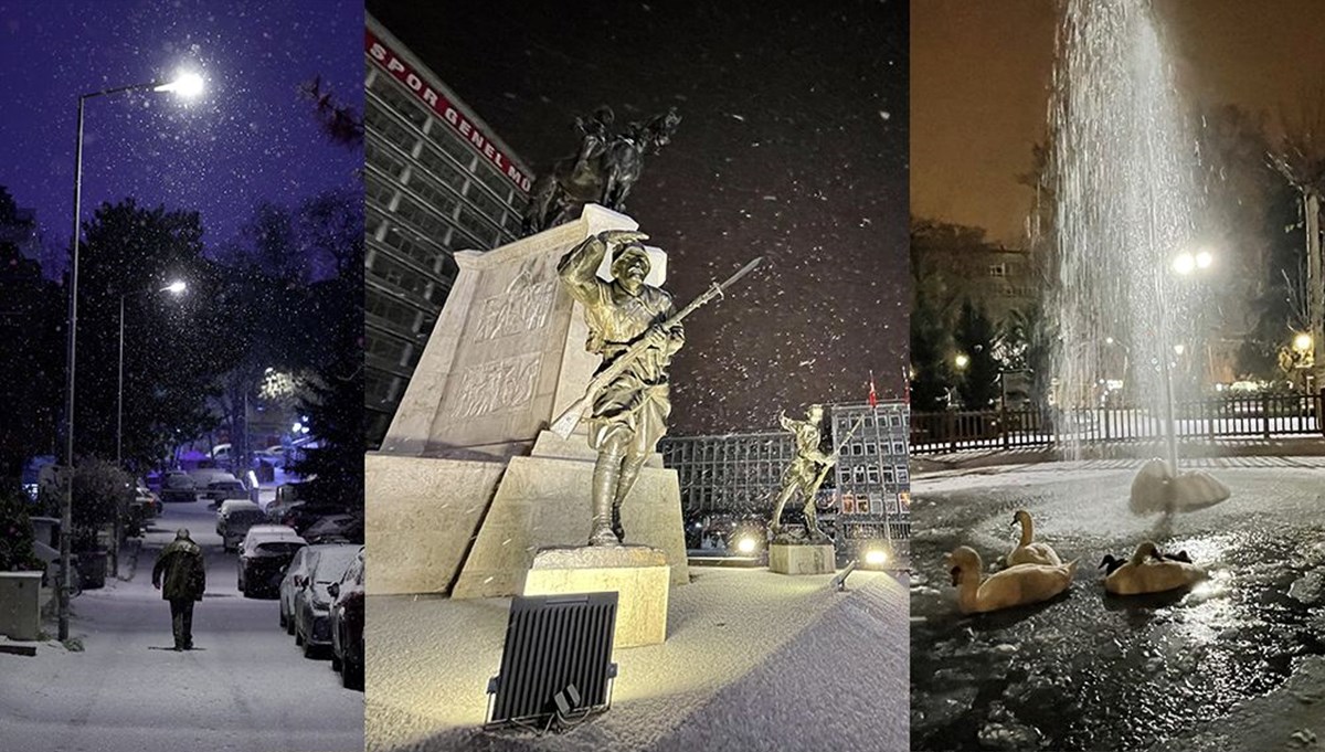 Kar yağışının ardından başkent beyaza büründü