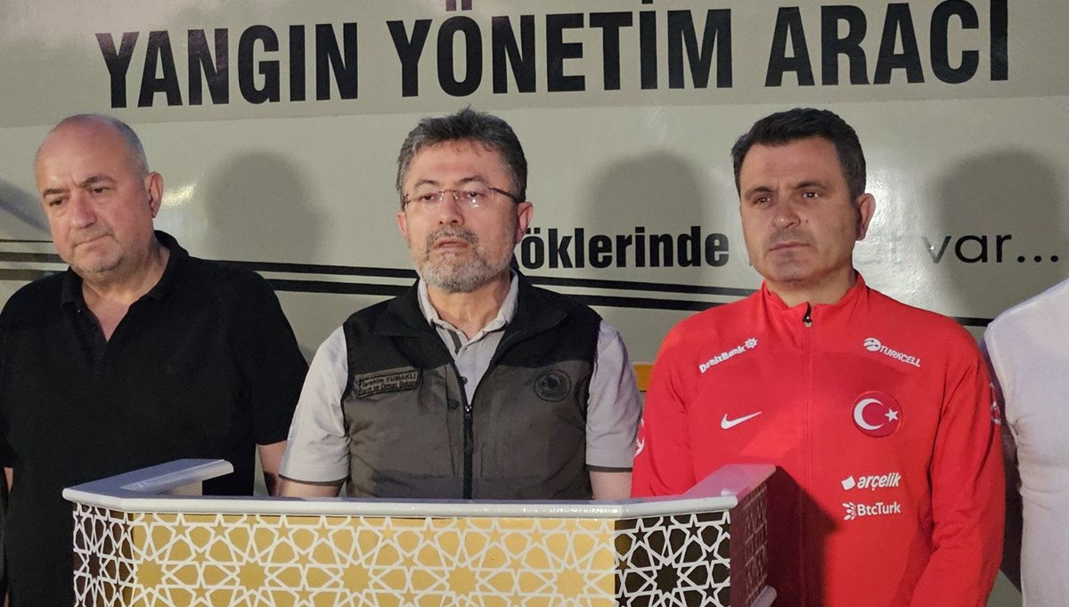 Bakan Yumaklı'dan yangın açıklaması: Bakan Yumaklı'dan yangın açıklaması: