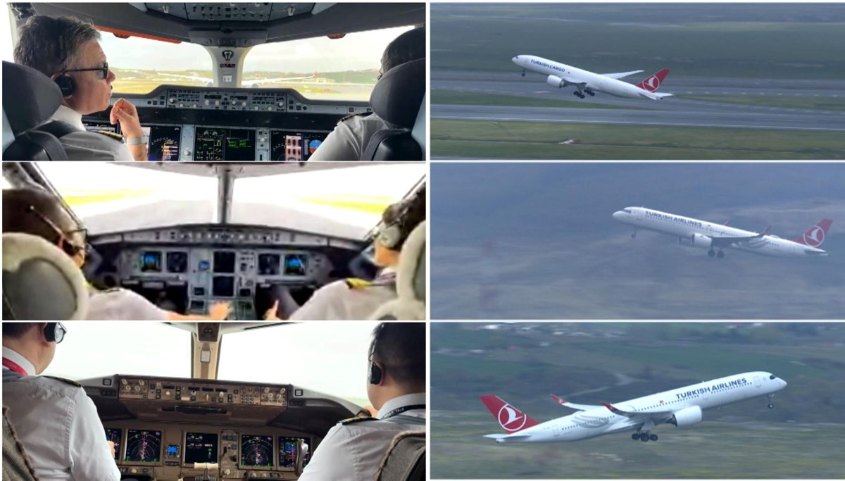 İstanbul Havalimanı’na üç uçak indi