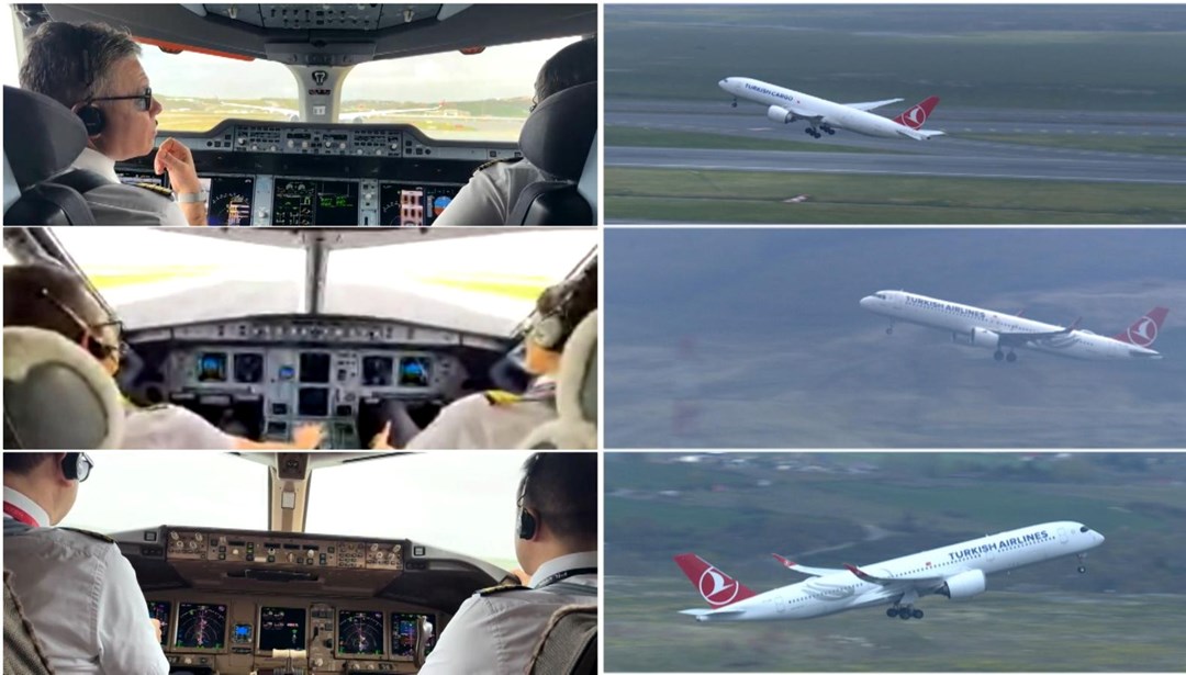 İstanbul Havalimanı’na üç uçak aynı anda iniş yaptı