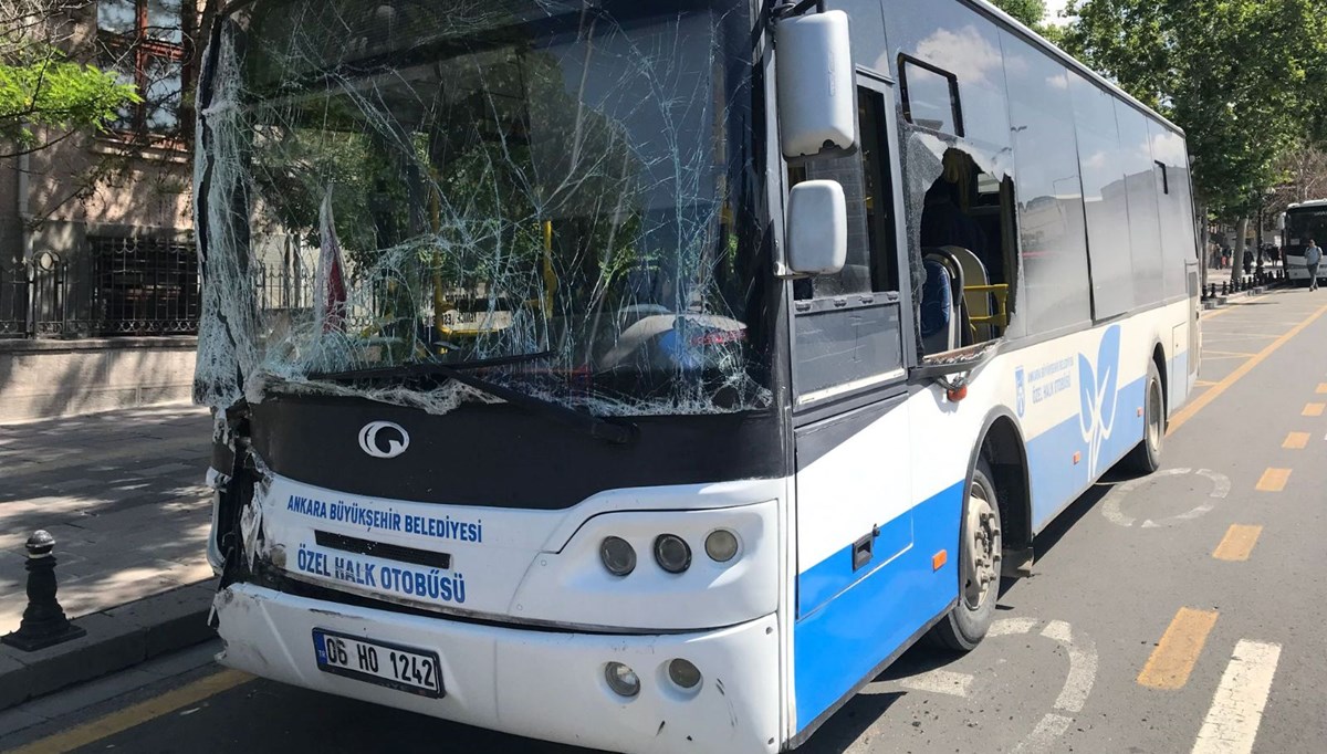 Ankara'da iki otobüs çarpıştı: 6 yaralı