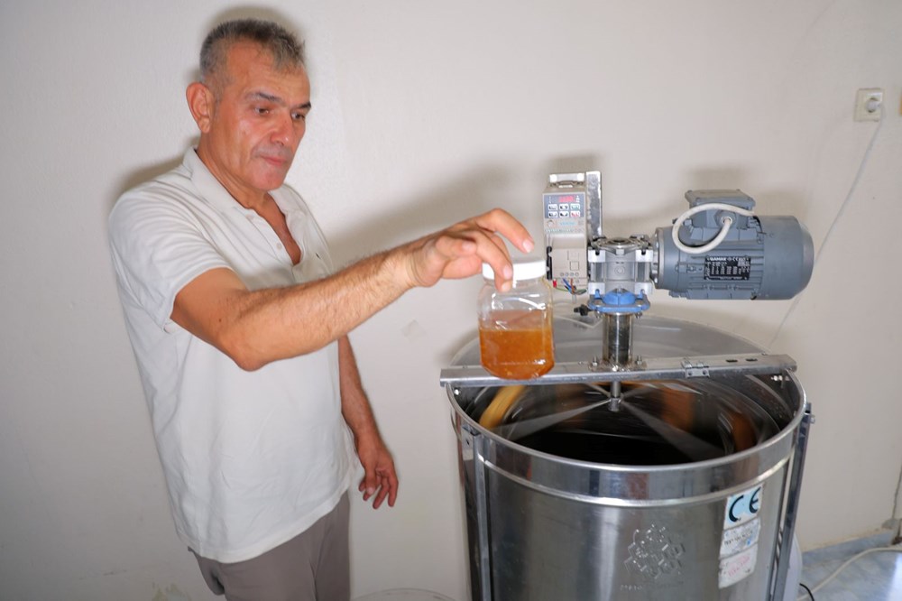 Kahramanmaraş’ta bu yıl 10 bin ton üzeri rekolte beklenen doğal yayla ballarında sağım dönemi başladı.