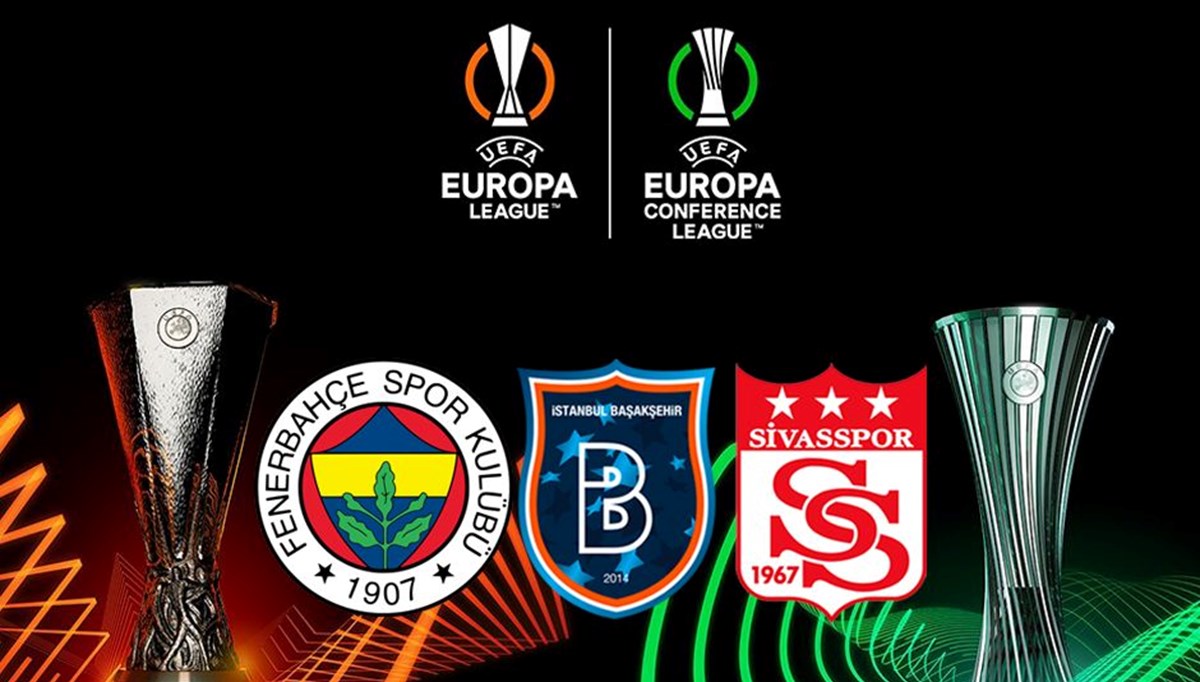 UEFA Avrupa Ligi ve Konferans Ligi'nde Başakşehir, Sivasspor ve Fenerbahçe'nin rakipleri belli oldu