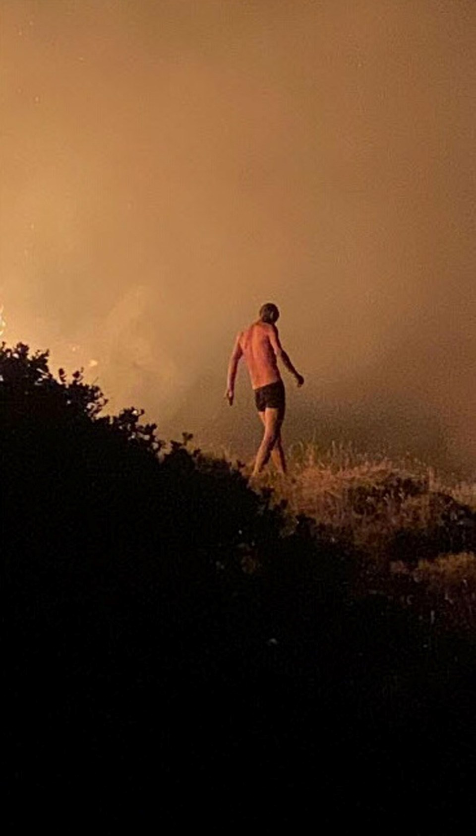 Çeşme'de makilik alanda yangın: Bir kişi gözaltında - 1