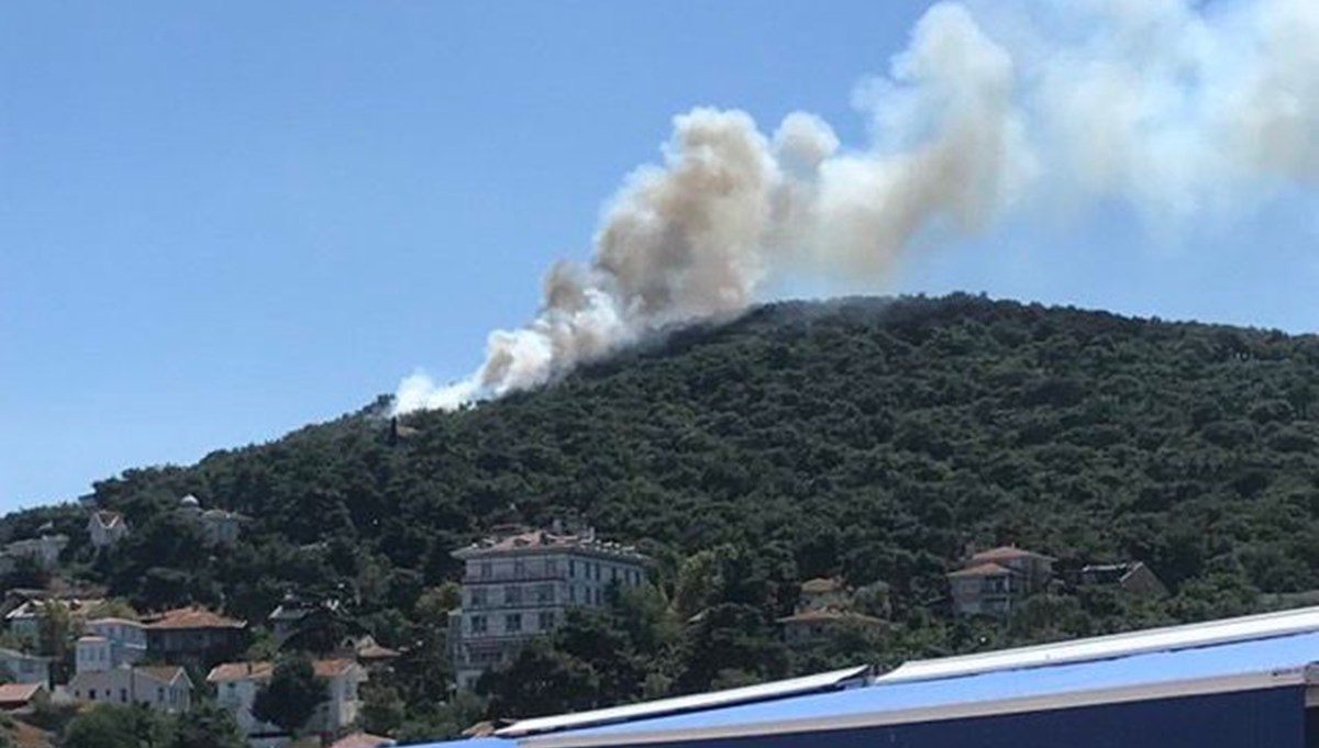 Heybeliada'daki orman yangını kontrol altına alındı
