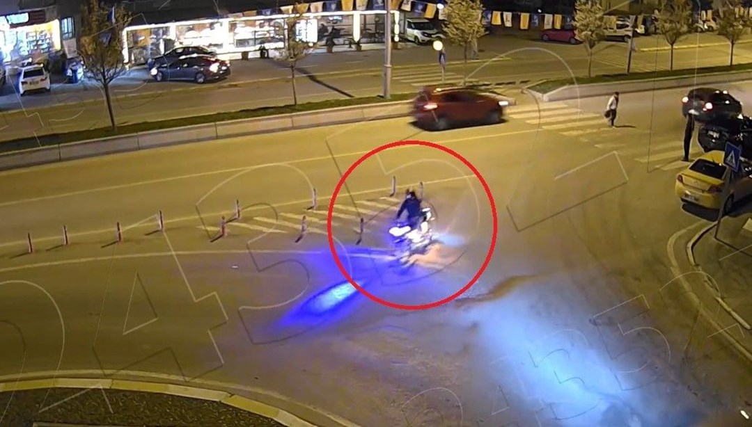 Trafiği tehlikeyi düşen motosikletliye ceza