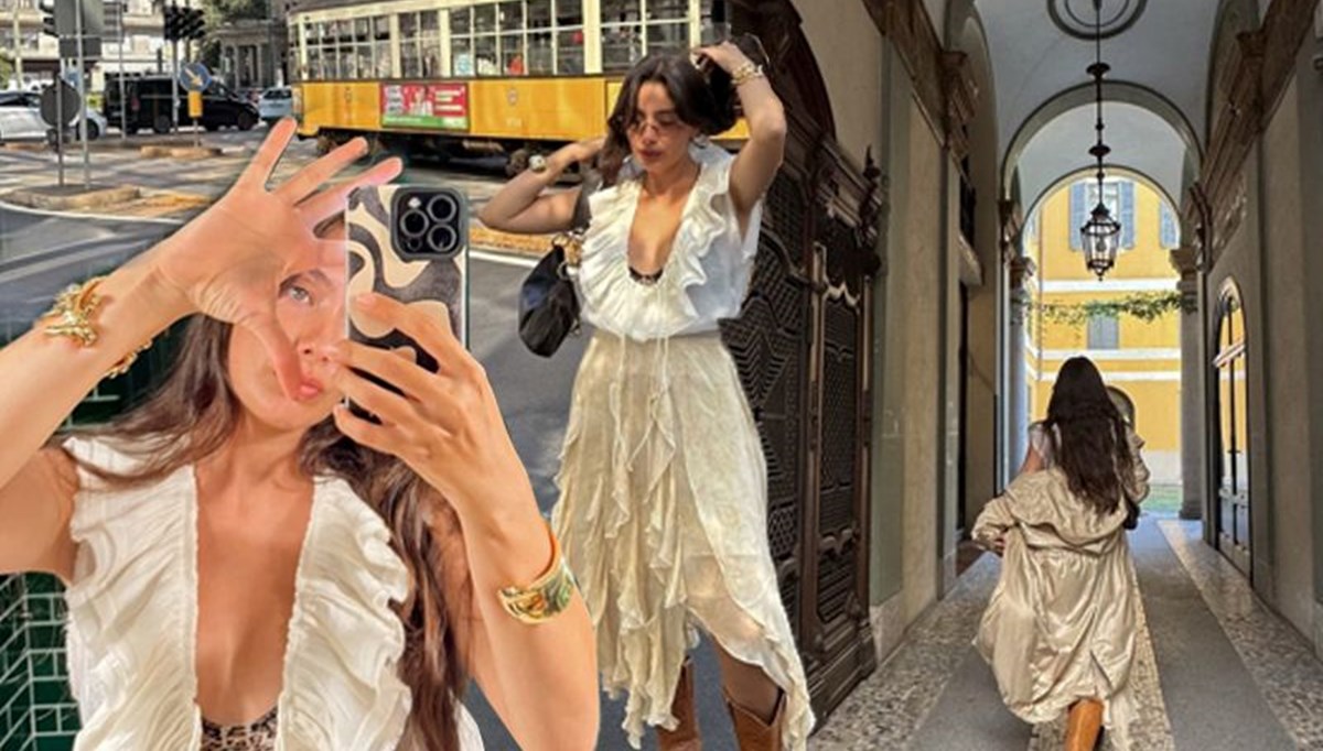 Anne olmaya hazırlanan Neslihan Atagül'den Milano pozları