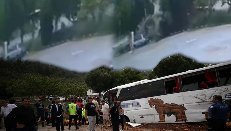 Çanakkale'deki kaza anı ortaya çıktı