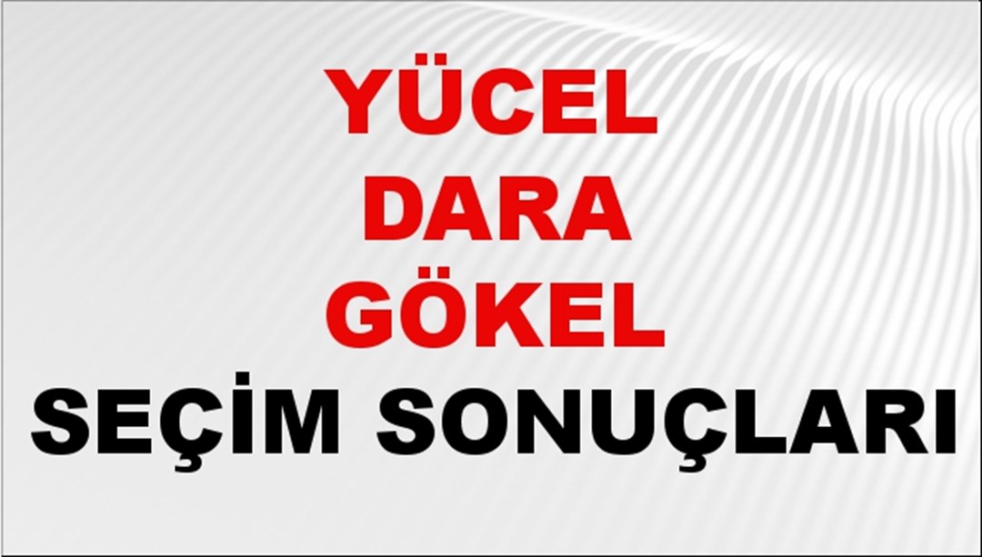 Yücel Dara Gökel Seçim Sonuçları 2024 Canlı: 31 Mart 2024 Türkiye Yücel Dara Gökel Yerel Seçim Sonucu ve İlçe İlçe YSK Oy Sonuçları Son Dakika