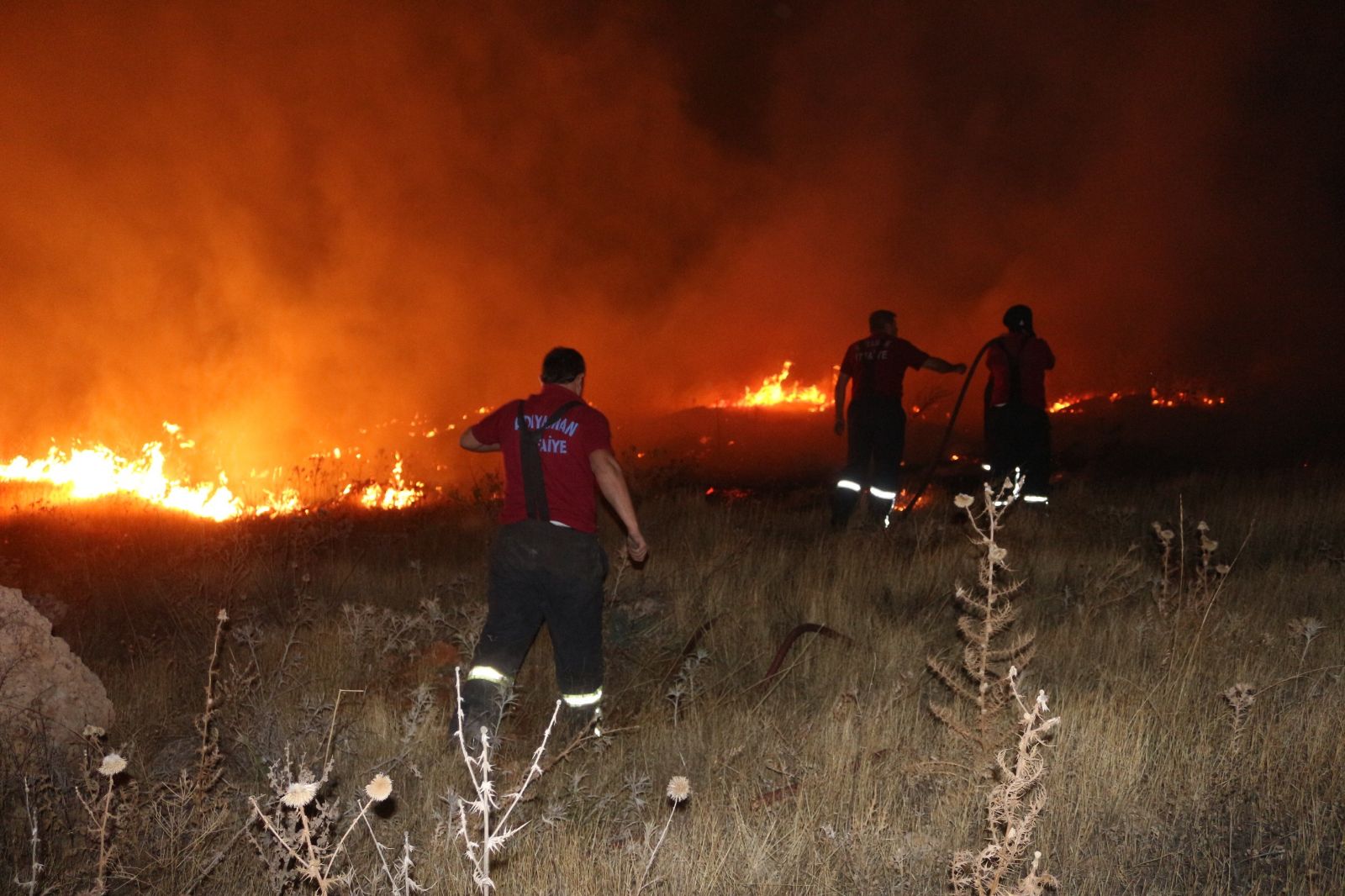 ADIYAMAN'DA KORKUTAN YANGIN