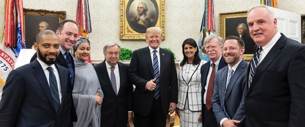 trump guterres trump beyaz saray