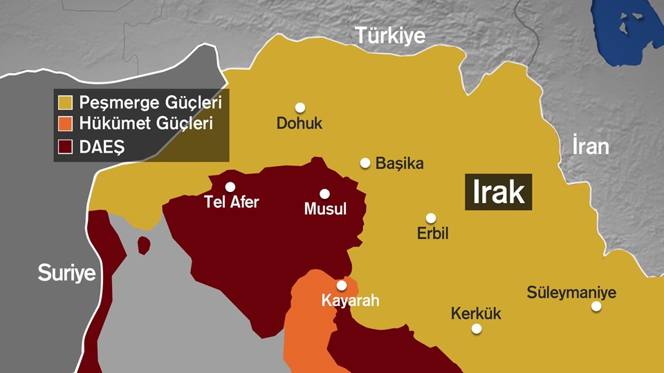 Terör örgütü DAEŞ 2014 yılında Irak'ın Musul kentini kontrol ediyor.