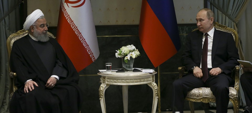 İran Cumhurbaşkanı Hasan Ruhani ve Rusya Devlet Başkanı Vladimir Putin.