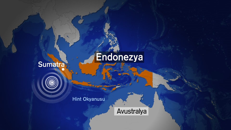 Sumatra Adası'nın batı kıyısında (Hint Okyanusu) depremin derinliği 24 kilometre olarak bildirdi.