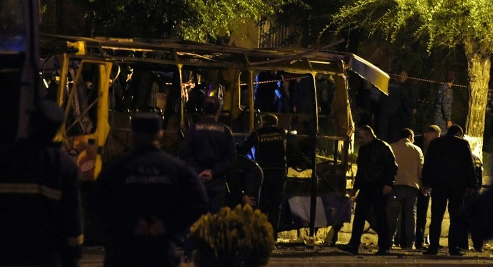 Ermenistan'ın başkenti Erivan'da bir halk otobüsünde patlama meydana geldi.