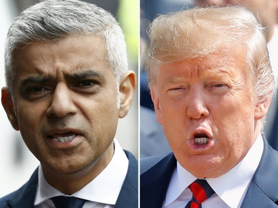 Londra Belediye Başkanı Sadık Khan ile ABD Başkanı Donald Trump'ın birbirlerine karşılıklı eleştirileri devam ediyor.