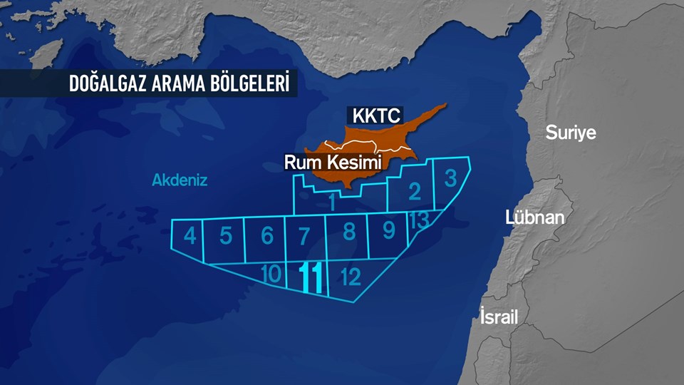 Fransız sondaj gemisi West Capella 11'inci bölgede sondaj çalışmalarını yürütecek.