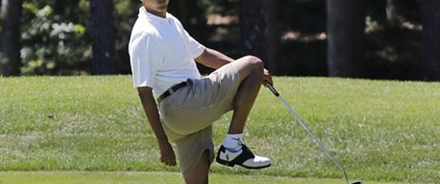 Obama'nın golf keyfi