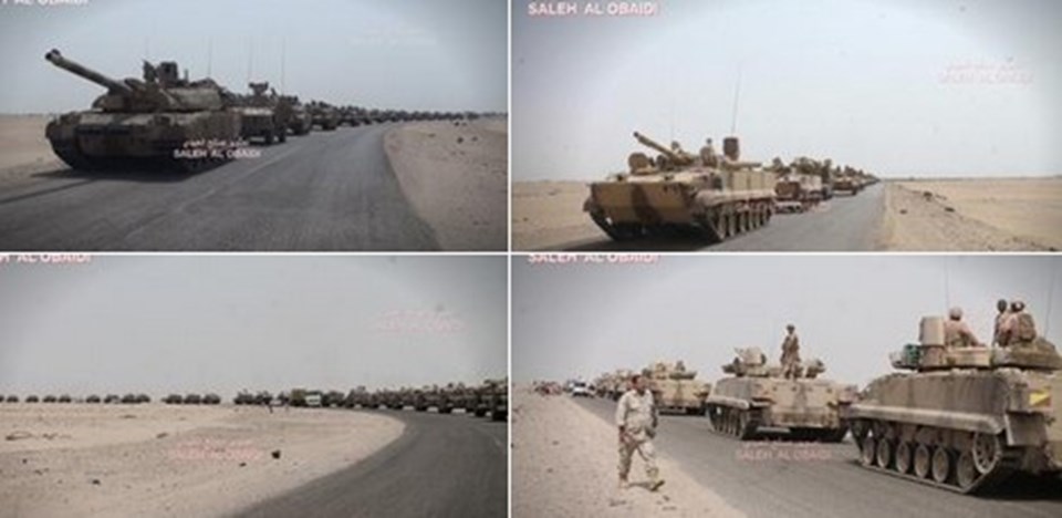 Bölgedeki tank ve zırhlı araçların Husilere karşı başlatılan operasyonda koalisyon güçleri tarafından kullanıldığı iddia ediliyor.