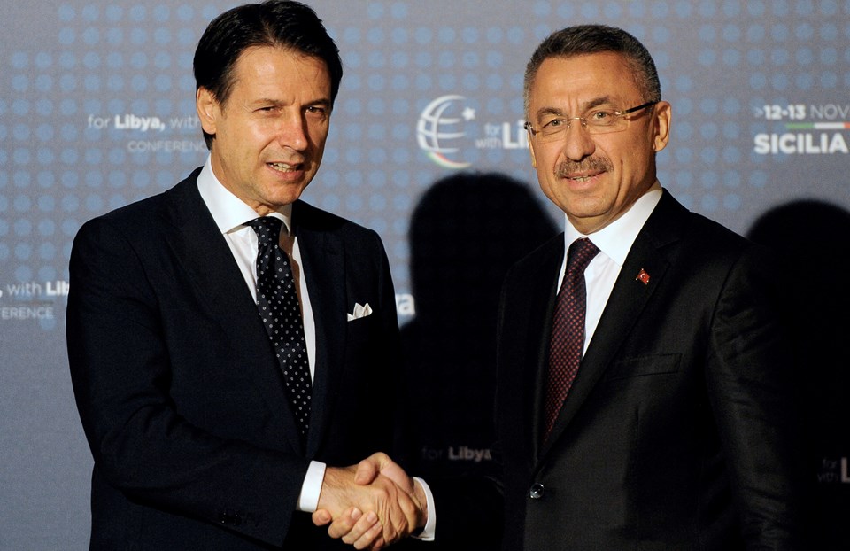 Libya Konferansı dolayısıyla İtalya'ya giden Cumhurbaşkanı Yardımcısı Fuat Oktay, İtalya Başbakanı Giuseppe Conte ile görüştü. 