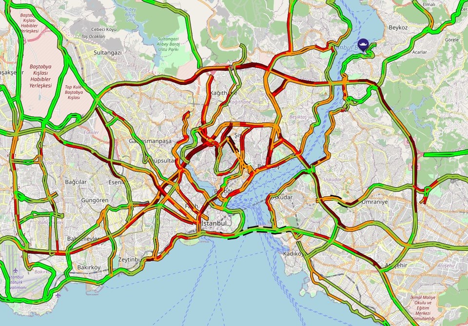 İstanbul'da trafik yoğunluğu yüzde 70'i geçti - 1