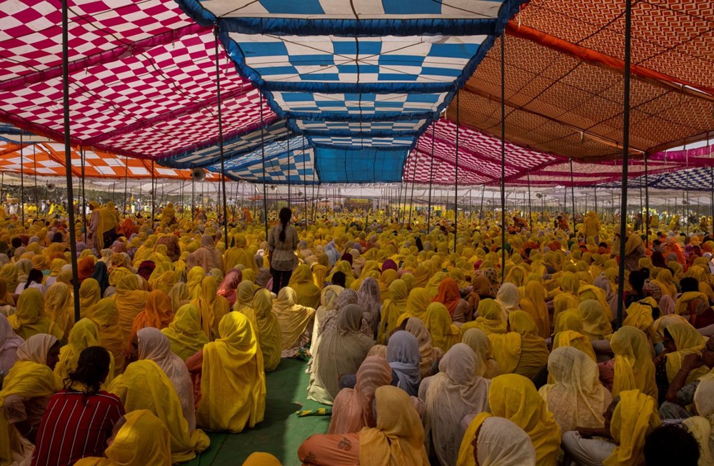 Hindistan'da binlerce kadın, protestocu çiftçilerin eylemine katıldı - 6