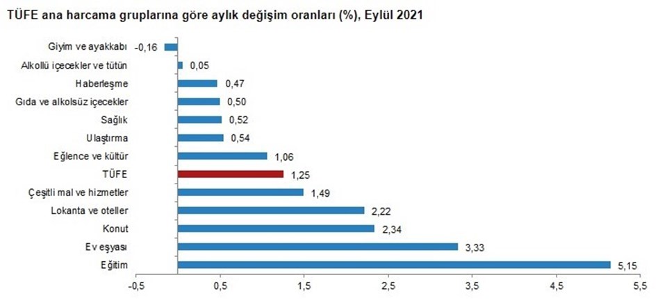 Eylül 2021 enflasyonu açıklandı - 1