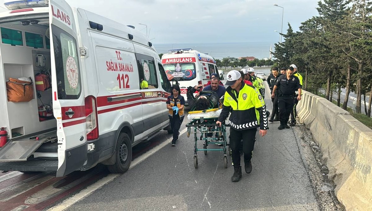 Büyükçekmece'de bariyere çarpan motosikletin sürücüsü yaralandı