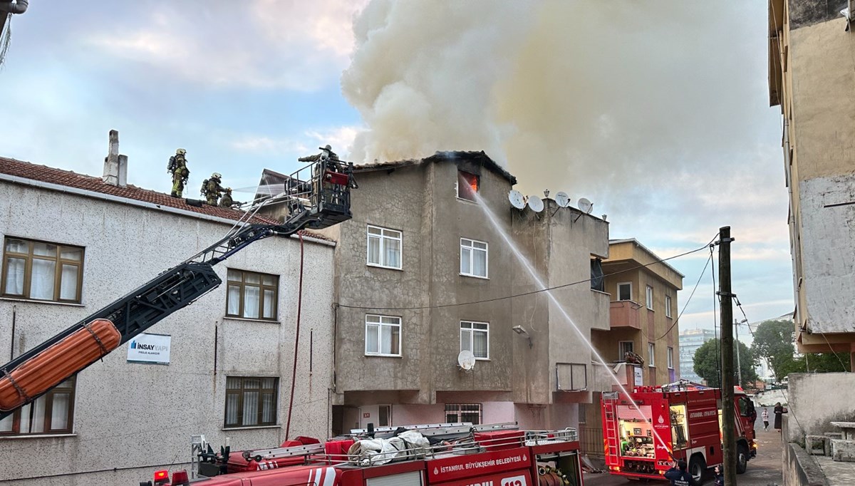 Ataşehir'de korkutan yangın